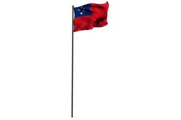Samoan flag against white background
