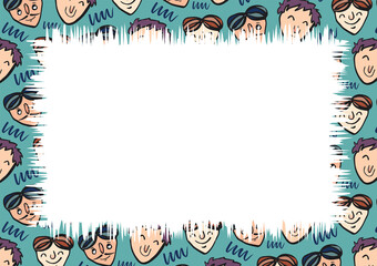 Fototapeta premium Vector image of blank picture frame