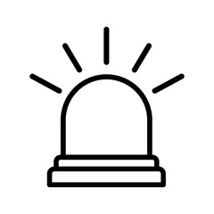 Emergency siren icon on transparent background.