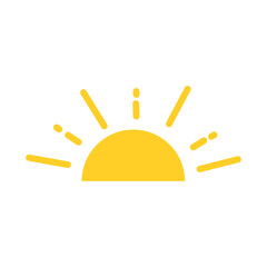sun icon on transparent background.