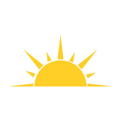 sun icon on transparent background.