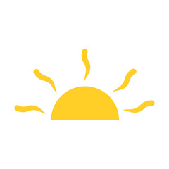 sun icon on transparent background.