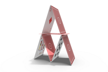 Vector image of card castle