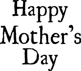 Black color happy mothers day message