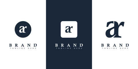 Modern and simple Lowercase AR Letter Logo, suitable for any business with AR or RA initials.