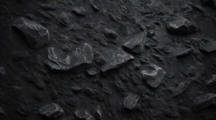 Fototapeta premium Black/Dark Gray Rough Grainy Stone Texture Background
