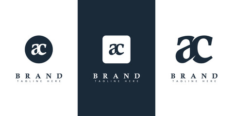 Modern and simple Lowercase AC Letter Logo, suitable for any business with AC or CA initials.