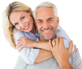 Portrait of couple embracing