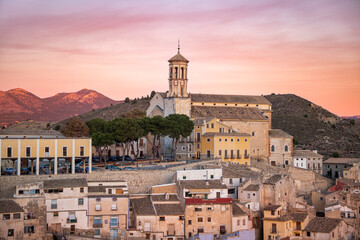 Obraz premium View of the old town of Cehegín, Murcia, Spain with the parish of Santa Maria Magdalena in the Plaza del Castillo