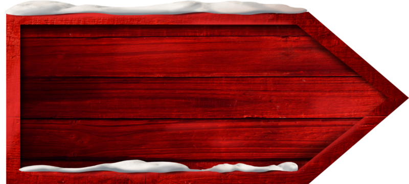 Snow on arrow signboard