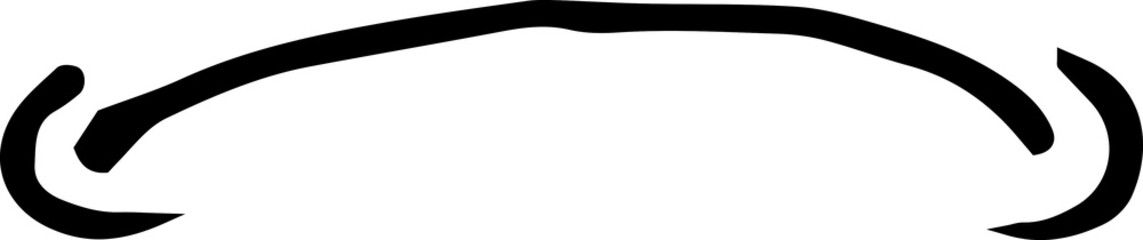 Obraz premium Vector image of sad smile