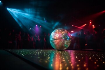 Illustration Disco Ball Sparkling Colorful