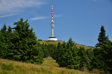 Obraz premium Transmitter Praded Praded Jeseniky hill