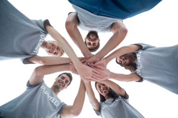 Low angle view of friends together