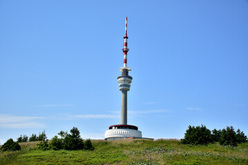 Obraz premium Transmitter Praded Praded Jeseniky hill