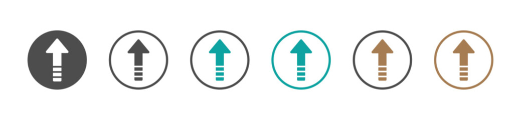 Upgrade flat vector icons
