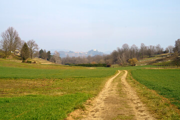 Fototapeta na wymiar Rural landscape in Brianza near Usmate and Lomagna