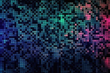 vibrant background composed of various colored squares. Generative AI