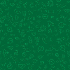 Fototapeta premium Travel Pattern, Hand Draw Illustration