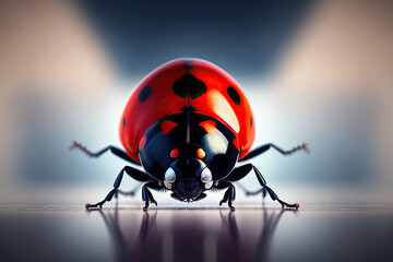 Fototapeta premium Ladybug, Generative AI