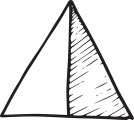 Triangle shape with stripes