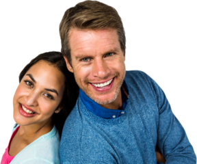 Portrait of happy young couple