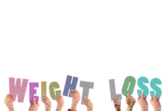 Hands holding up weight loss - Powered by Adobe