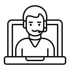 Customer Service Outline Icon