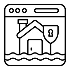 House Insurance Outline Icon
