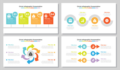 Circle Infographic Presentation Editable Template