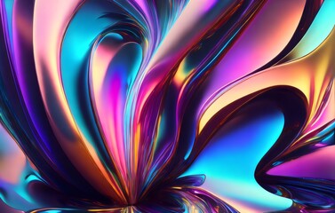 a colorful abstract design with a purple and blue background - Generative AI