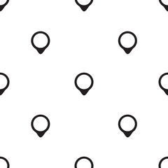 Digital image of map pointer icons in black color