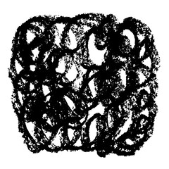 Black and white vector background in the form of a charcoal drawing. Rough curls, grunge, minimalism, oriental style. Wrapping paper, fabric, wallpaper, interior design.