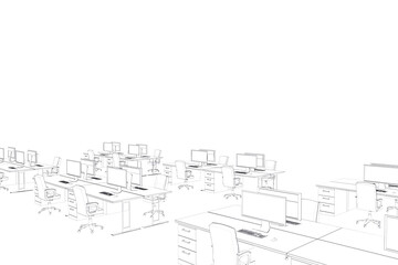 Draw of an open space 