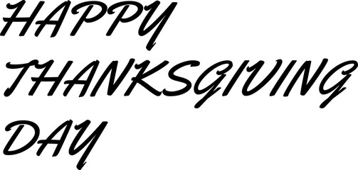 Happy thanksgiving day message in capital letters