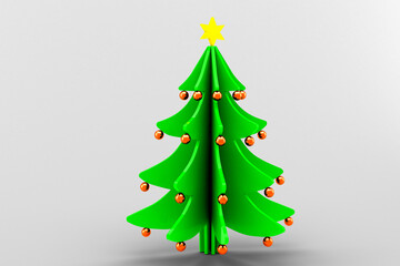 Christmas decoration against gray background
