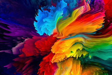 Fototapeta na wymiar Unleashing Your Creativity: Exploring the Vibrant World of Digital Colorful Paints, Generative AI.