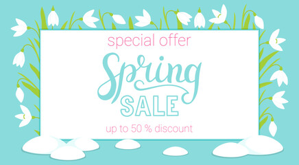 Spring sale - designer hand lettering. Special offer discounts up to 50 percent.