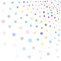 Festival seamless pattern with confetti. Repeating background, vector illustration with different shapes