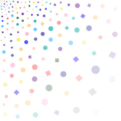 Festival seamless pattern with confetti. Repeating background, vector illustration with different shapes