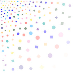 Festival seamless pattern with confetti. Repeating background, vector illustration with different shapes