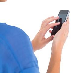 Woman using smartphone