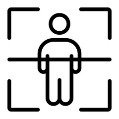 body scan line icon