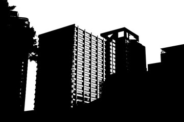 Fototapeta premium Digital composite image of buildings