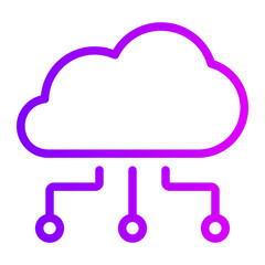 cloud service gradient icon