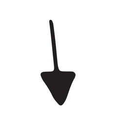Vector image of downward arrow sign