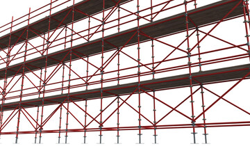 Fototapeta premium Low angle view of 3d metallic grate