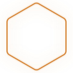 Basic shape neon background. Electric geometric shape with light flare glow on transparent. Shining logo border design for casino night club disco rave party in 1980 style vector illustration