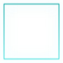 Basic shape neon background. Electric geometric shape with light flare glow on transparent. Shining logo border design for casino night club disco rave party in 1980 style vector illustration