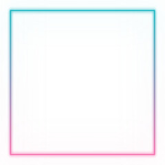 Basic shape neon background. Electric geometric shape with light flare glow on transparent. Shining logo border design for casino night club disco rave party in 1980 style vector illustration